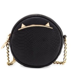 Betsey Johnson Cat's Meow Round Crossbody Bag